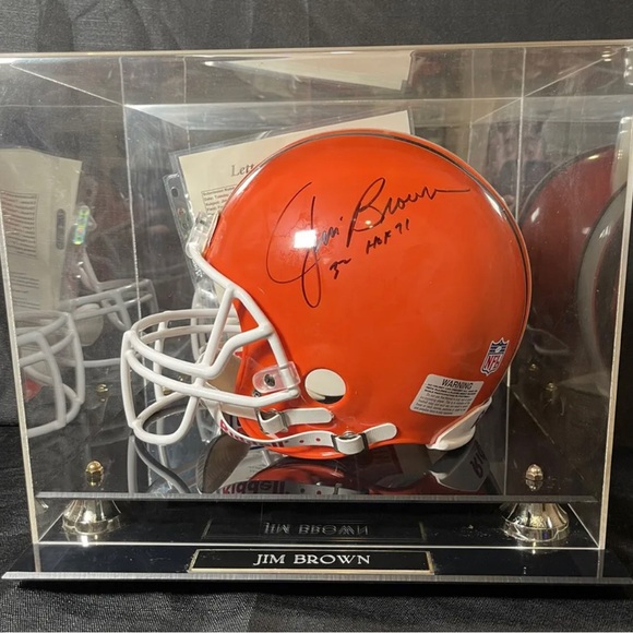 Jim Brown Autographed Cleveland Browns Full Size Riddell Helmet - Picture 4 of 4